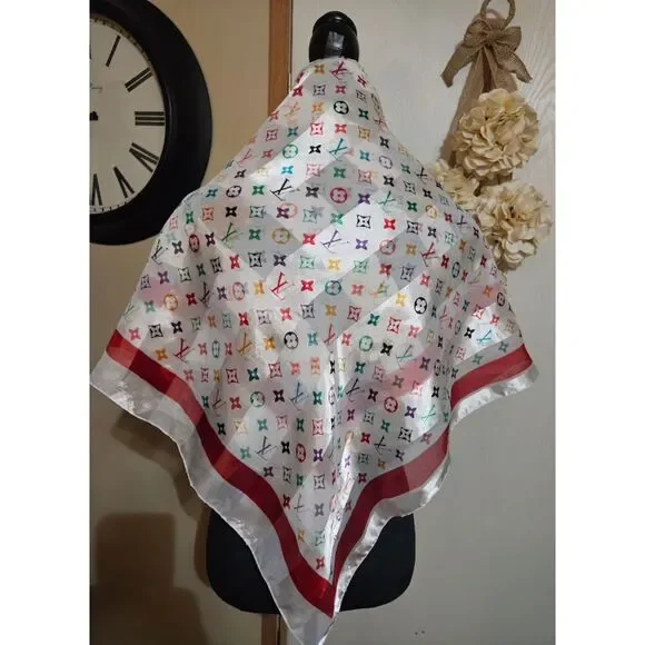 Unbranded Multicolor Logo Print Scarf  - Large - Picture 3 of 3